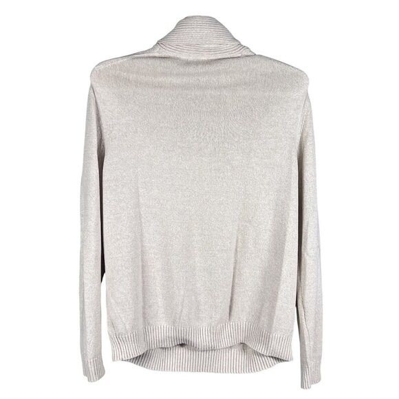 Izod Mens XL Cream Shawl Collar Pullover Sweater Preppy Old Money Minimalist - Picture 2 of 16